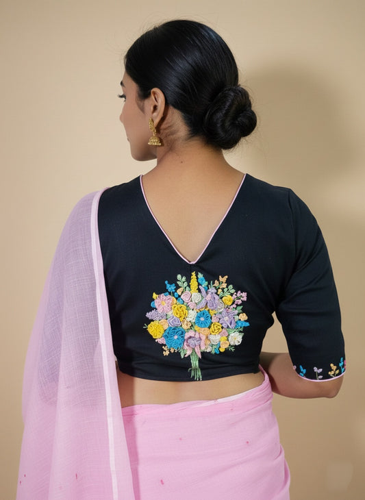 GULDASTA BLOUSE -Navy Blue