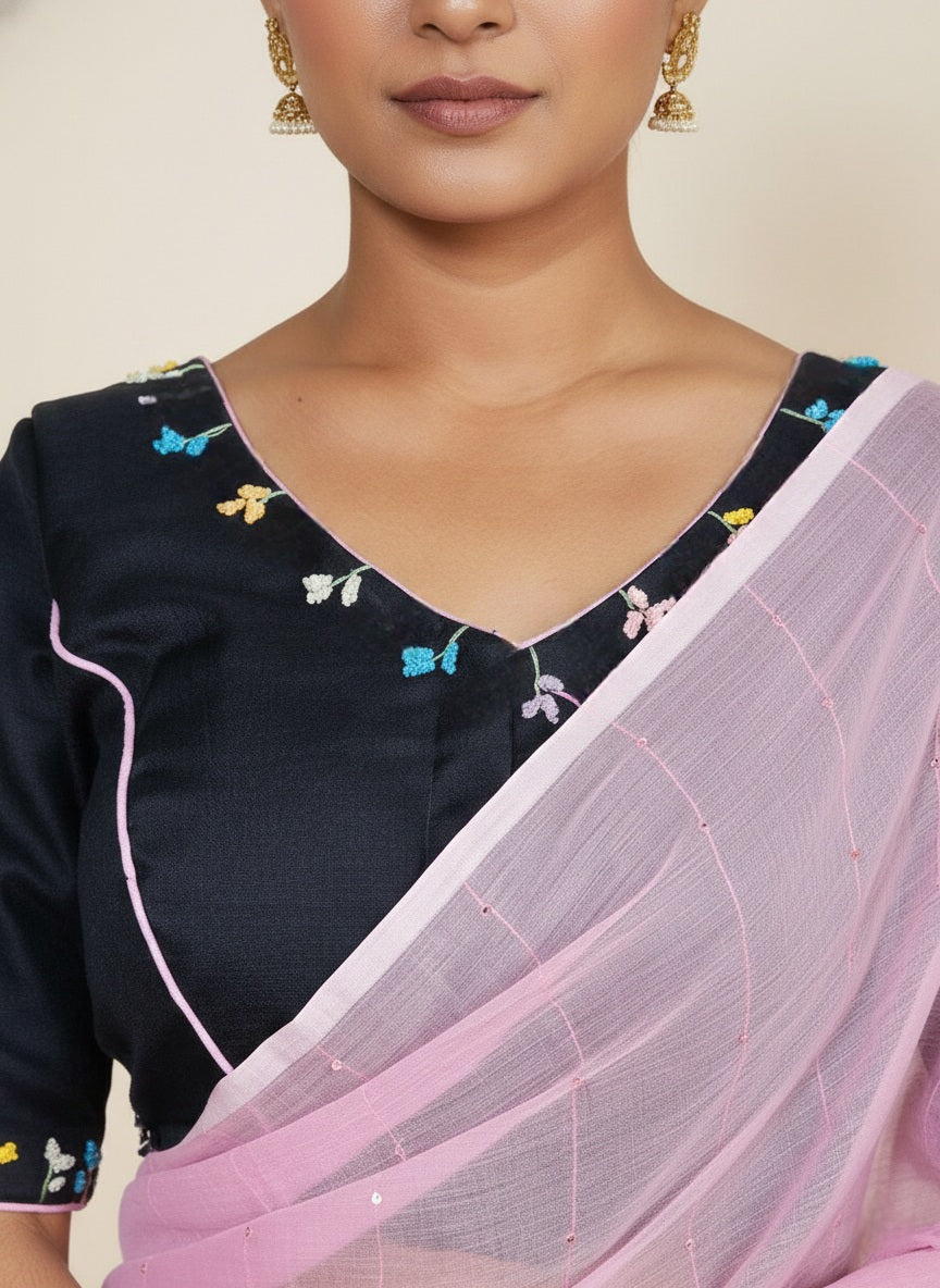 GULDASTA BLOUSE -Navy Blue