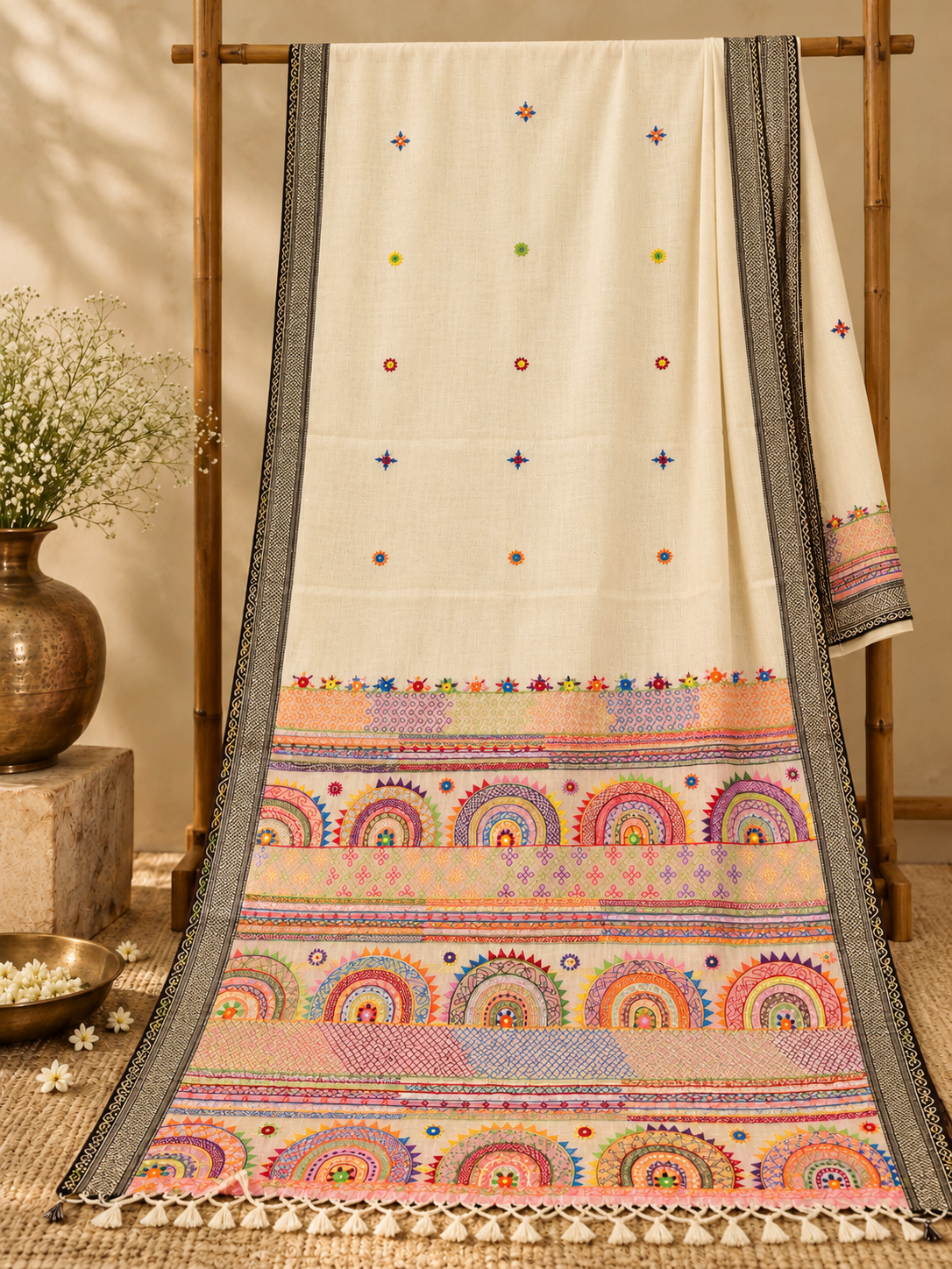 Virasat Lambani Saree - Butter Yellow