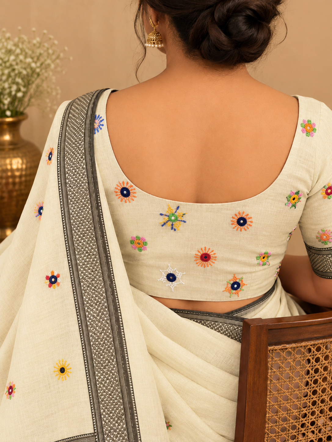 Virasat Lambani Saree - Butter Yellow