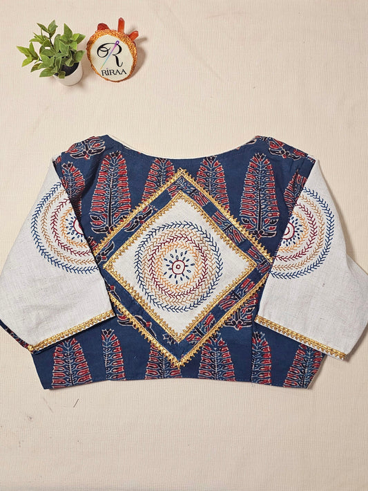 MANDALA WEAVE BLOUSE in Blue