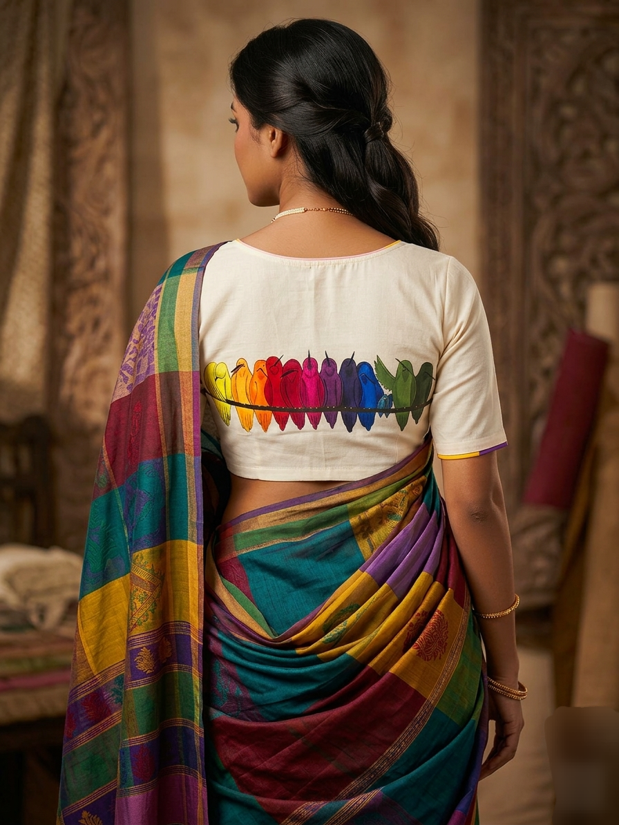 RANGIN PARINDE BLOUSE - Off-White