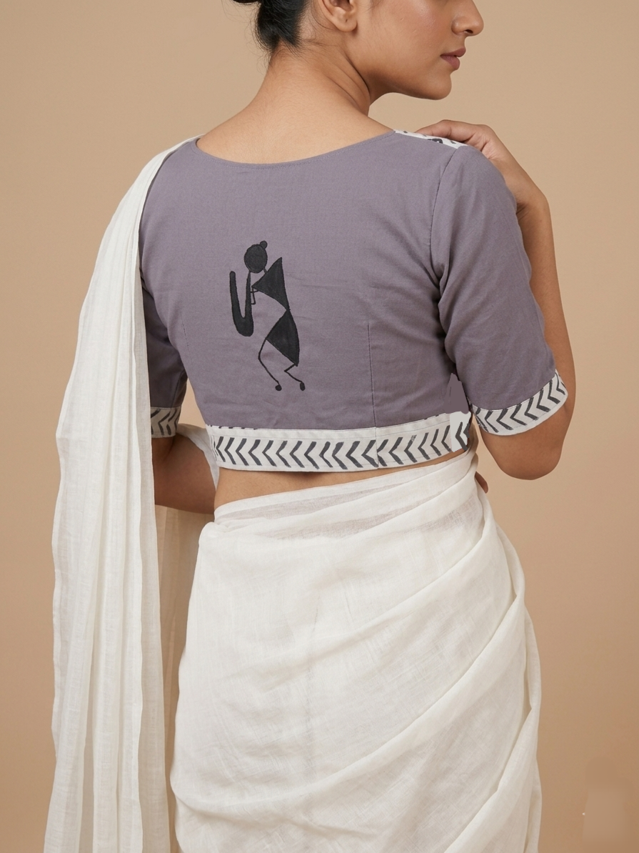 WARLI TUNE BLOUSE - Grey