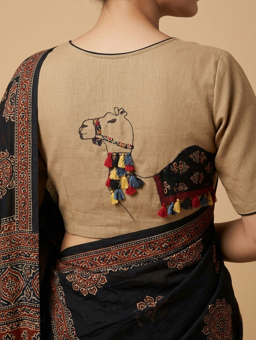 DESERT CARAVAN BLOUSE - Sand Beige