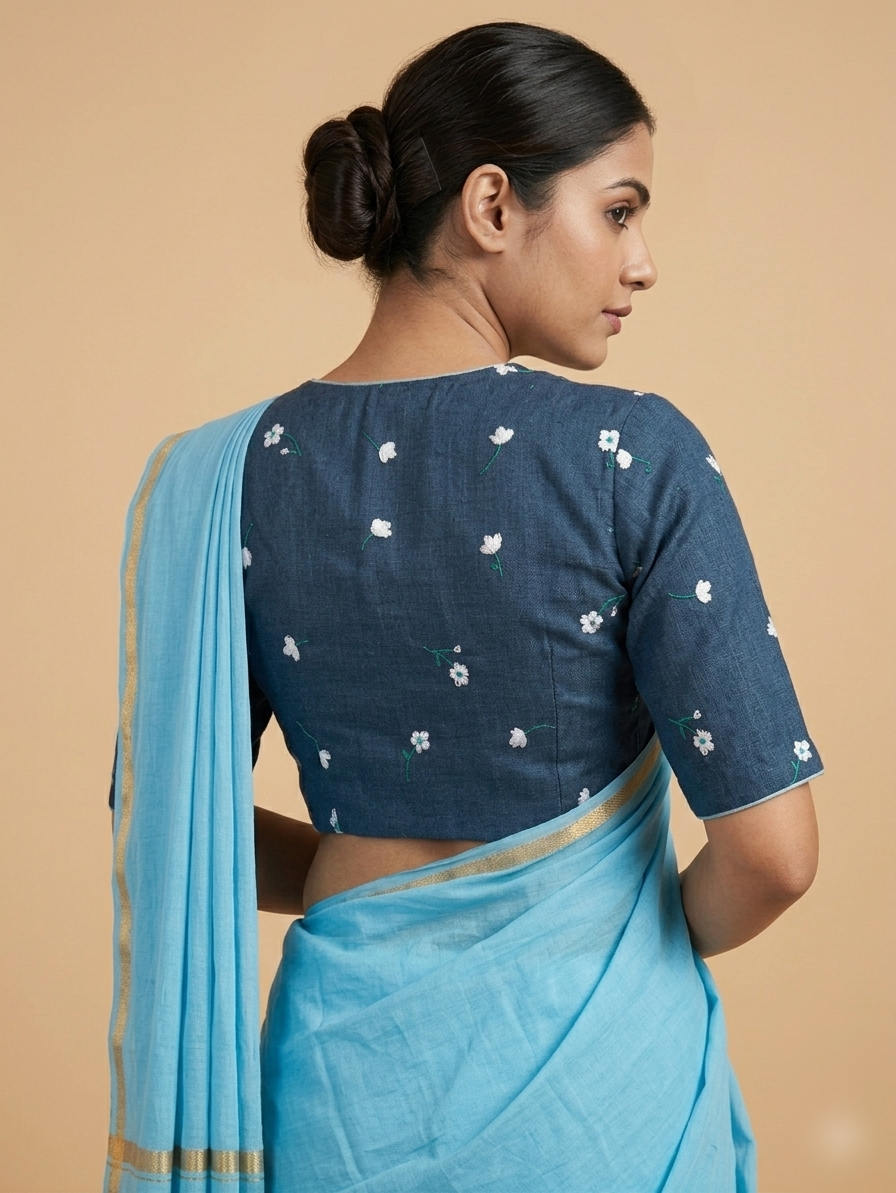SUGAM BLOUSE-Blue