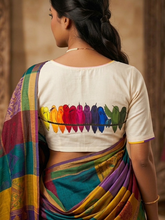 RANGIN PARINDE BLOUSE - Off-White