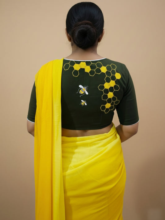 HIVE HARMONY BLOUSE - Olive Green