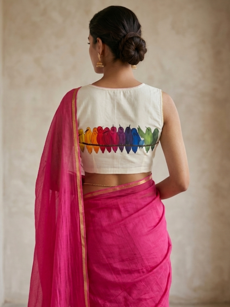 RANGIN PARINDE BLOUSE - Off-White