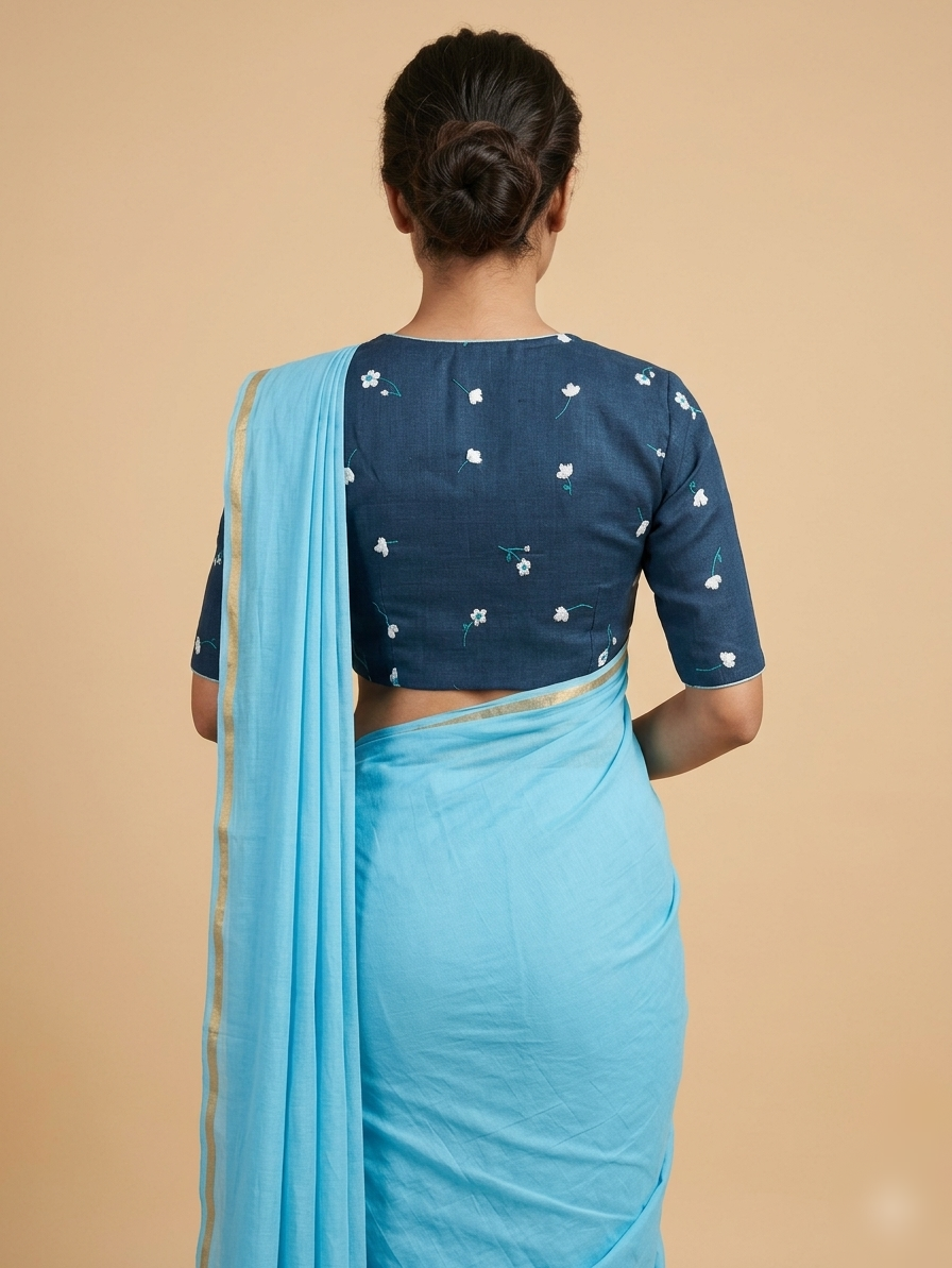 SUGAM BLOUSE-Blue