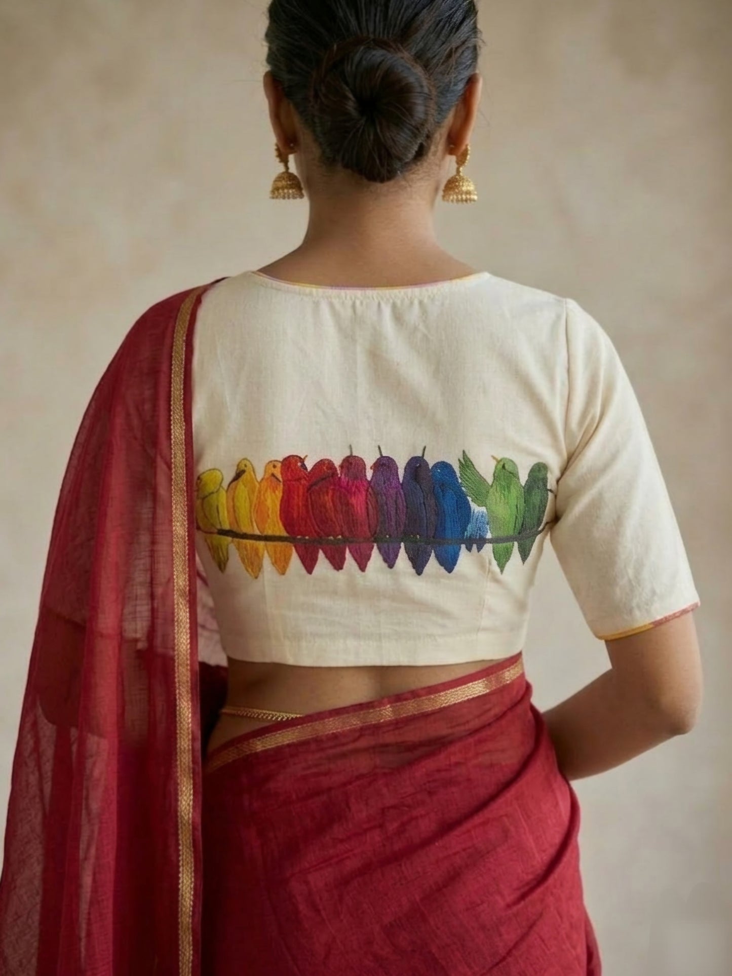 RANGIN PARINDE BLOUSE - Off-White