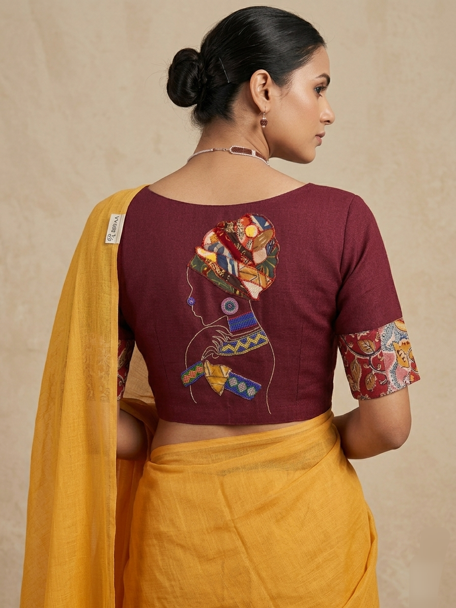 SAMRAJNI BLOUSE - Maroon