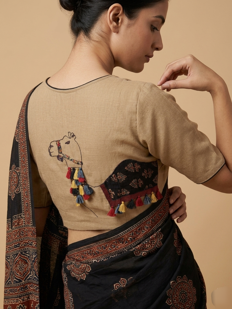 DESERT CARAVAN BLOUSE - Sand Beige