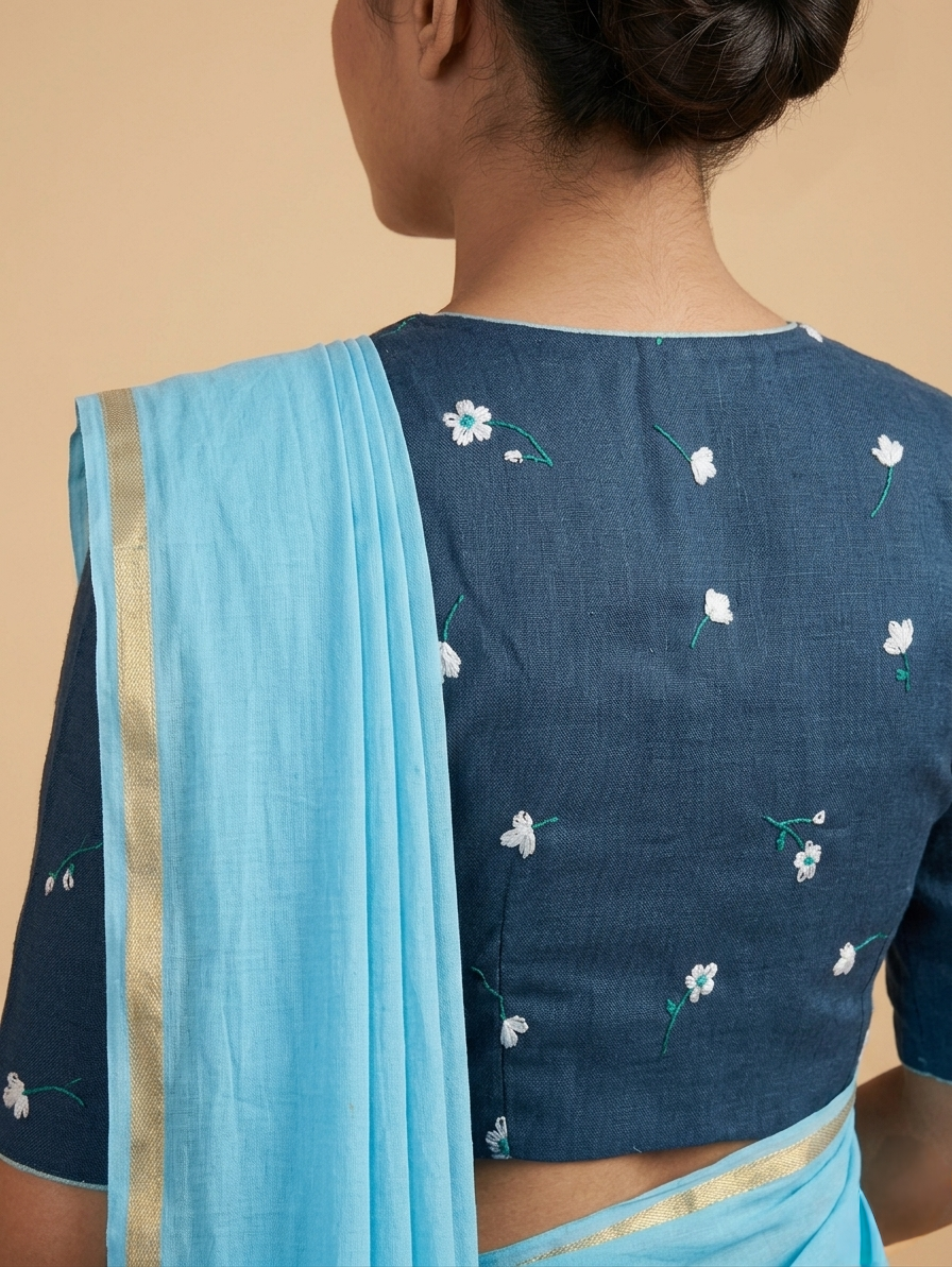 SUGAM BLOUSE-Blue