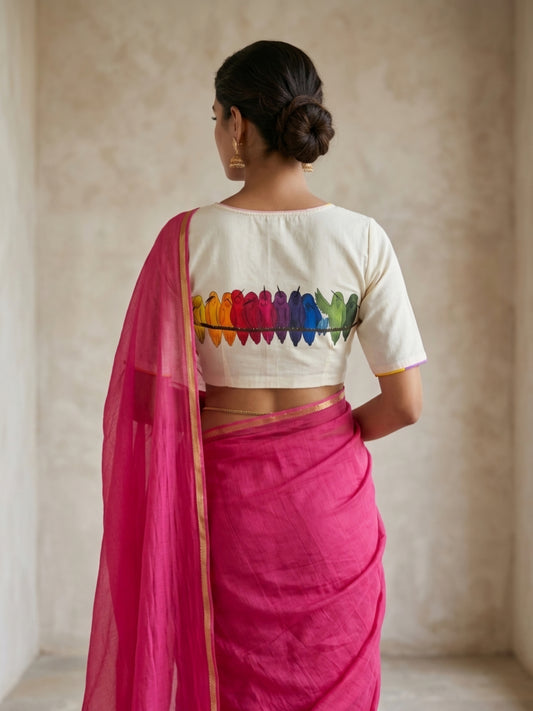 RANGIN PARINDE BLOUSE - Off-White