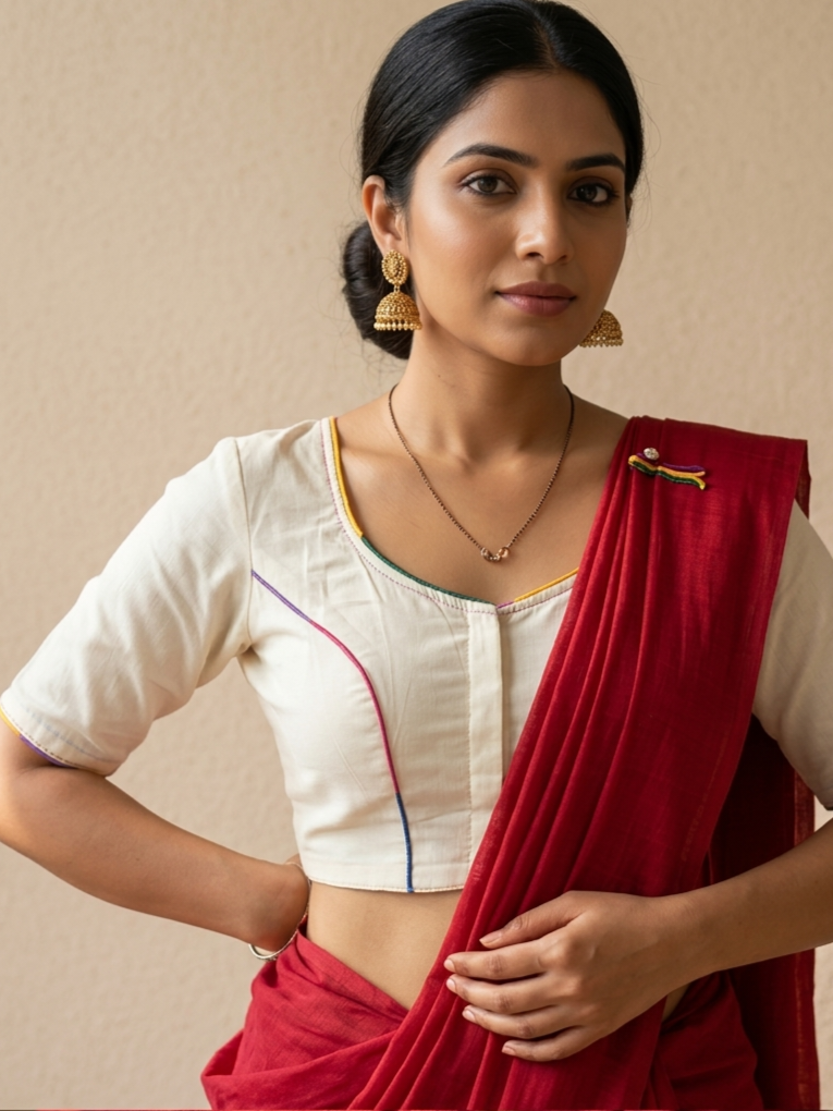 RANGIN PARINDE BLOUSE - Off-White