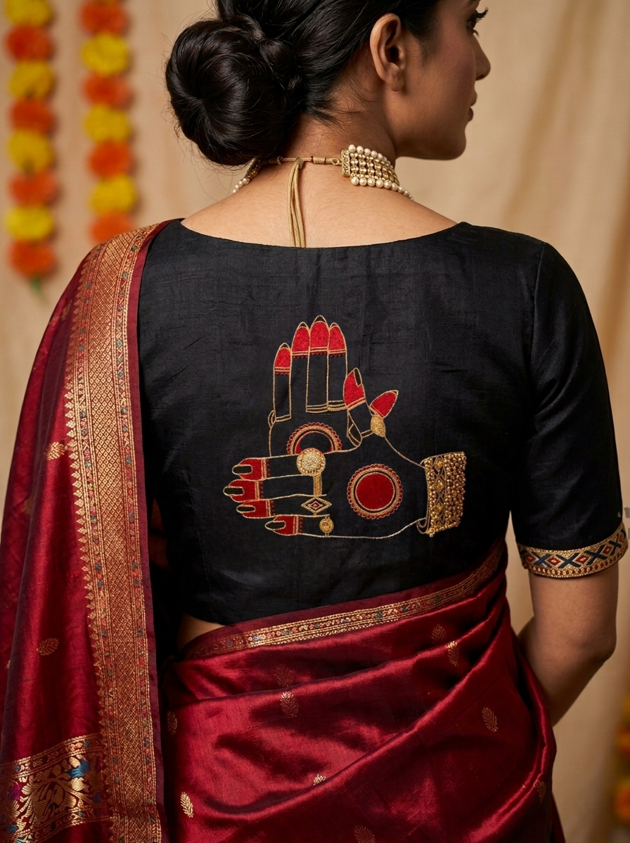 CHAKRAHASTA BLOUSE - Black