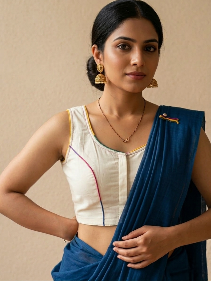 RANGIN PARINDE BLOUSE - Off-White